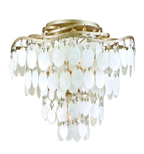 Corbett Lighting - 109-34 - Four Light Semi Flush Mount - Dolce - Champagne Leaf from Lighting & Bulbs Unlimited in Charlotte, NC