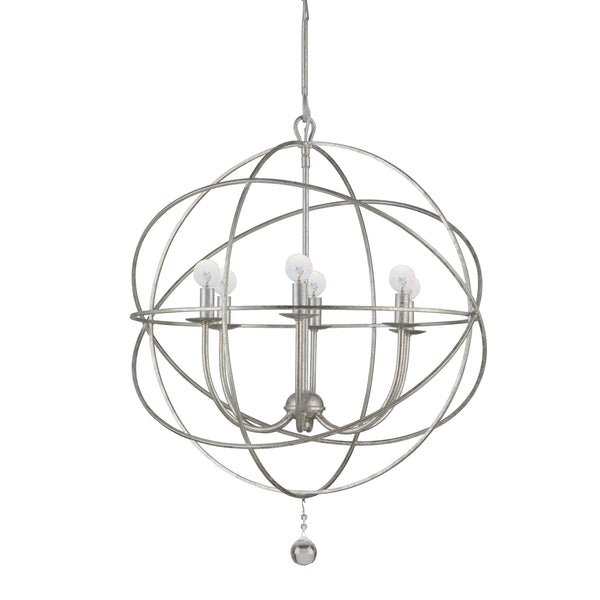 Crystorama - 9226-OS - Six Light Chandelier - Solaris - Olde Silver from Lighting & Bulbs Unlimited in Charlotte, NC