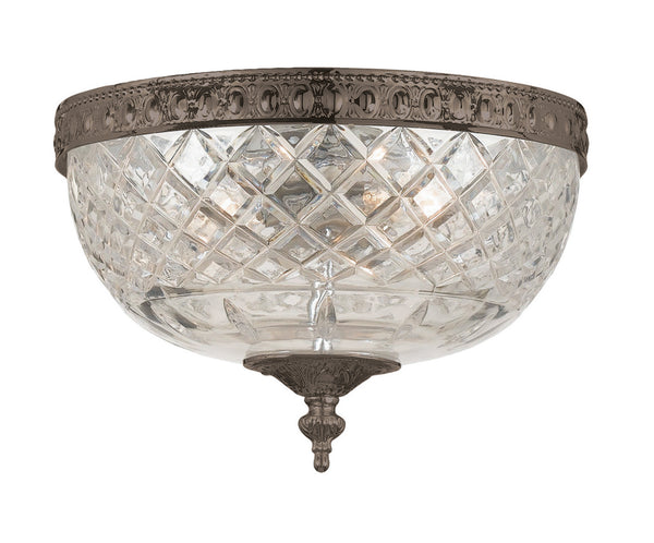 Crystorama - 117-8-EB - Two Light Ceiling Mount - Ceiling Mount - English Bronze from Lighting & Bulbs Unlimited in Charlotte, NC