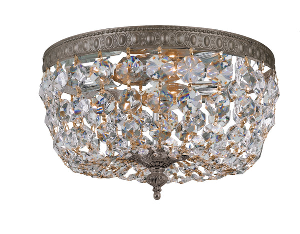 Crystorama - 710-EB-CL-MWP - Two Light Ceiling Mount - Ceiling Mount - English Bronze from Lighting & Bulbs Unlimited in Charlotte, NC