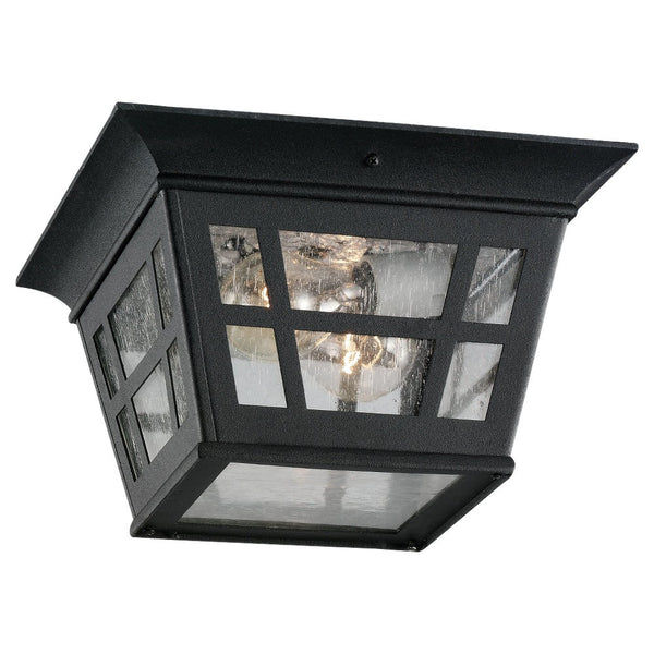Generation Lighting - 78131-12 - Two Light Outdoor Flush Mount - Herrington - Black from Lighting & Bulbs Unlimited in Charlotte, NC