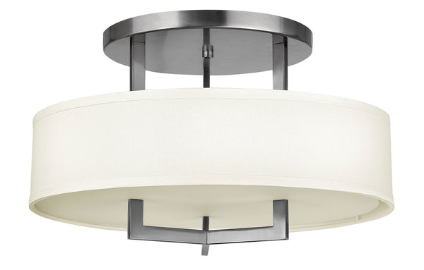 Hinkley - 3201AN - LED Semi-Flush Mount - Hampton - Antique Nickel from Lighting & Bulbs Unlimited in Charlotte, NC