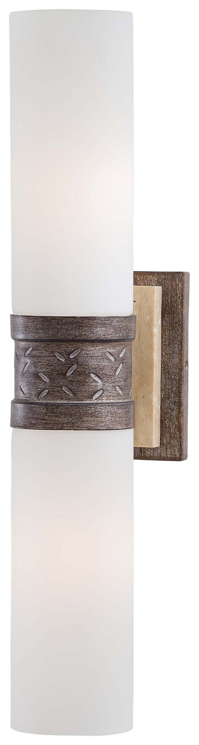Minka-Lavery - 4462-273 - Two Light Wall Sconce - Compositions - Aged Patina Iron from Lighting & Bulbs Unlimited in Charlotte, NC