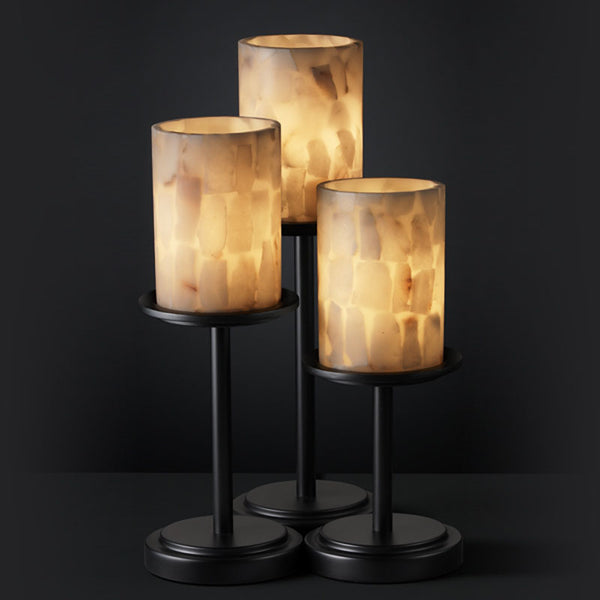 Justice Designs - ALR-8797-10-MBLK - Three Light Table Lamp - Alabaster Rocks! - Matte Black from Lighting & Bulbs Unlimited in Charlotte, NC