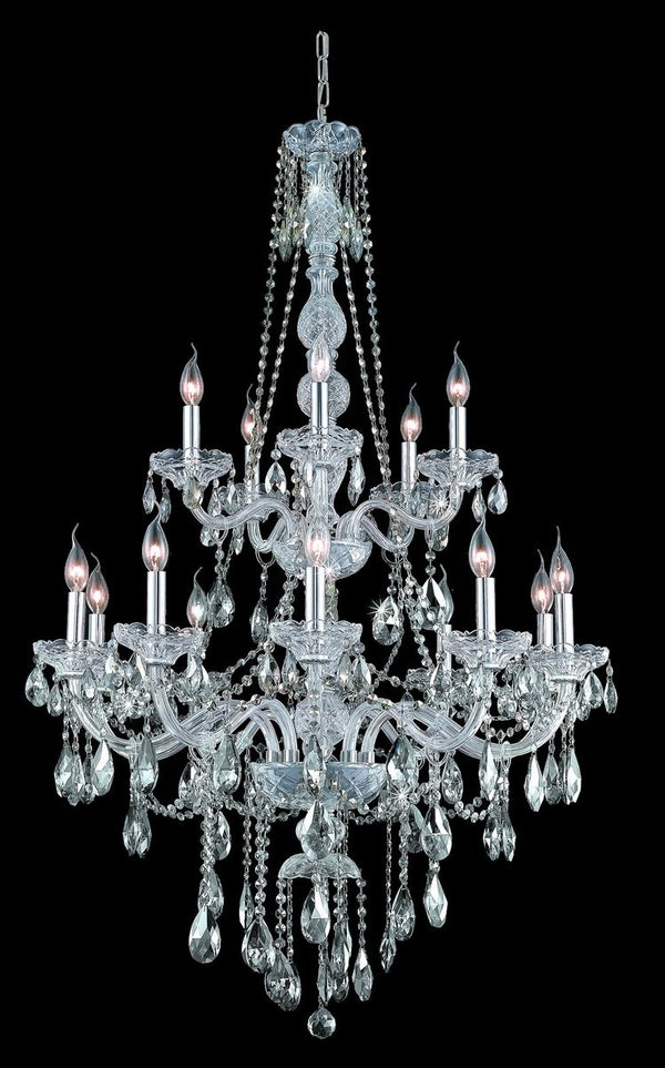 Elegant Lighting - 7915G33C-GT/RC - 15 Light Chandelier - Verona - Chrome from Lighting & Bulbs Unlimited in Charlotte, NC