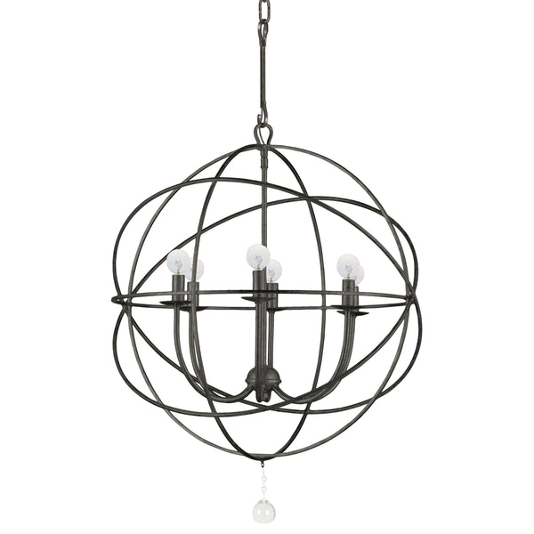 Crystorama - 9226-EB - Six Light Chandelier - Solaris - English Bronze from Lighting & Bulbs Unlimited in Charlotte, NC
