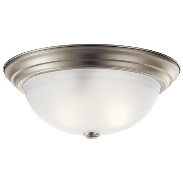 Kichler - 8116NI - Three Light Flush Mount - No Family - Brushed Nickel from Lighting & Bulbs Unlimited in Charlotte, NC