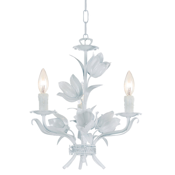 Crystorama - 4813-WW - Three Light Mini Chandelier - Southport - Wet White from Lighting & Bulbs Unlimited in Charlotte, NC