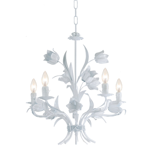 Crystorama - 4815-WW - Five Light Chandelier - Southport - Wet White from Lighting & Bulbs Unlimited in Charlotte, NC