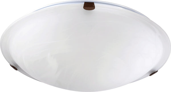 Quorum - 3000-16-86 - Three Light Ceiling Mount - 3000 Ceiling Mounts - Oiled Bronze from Lighting & Bulbs Unlimited in Charlotte, NC