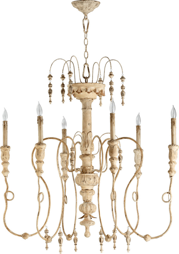 Quorum - 6206-6-70 - Six Light Chandelier - Salento - Persian White from Lighting & Bulbs Unlimited in Charlotte, NC