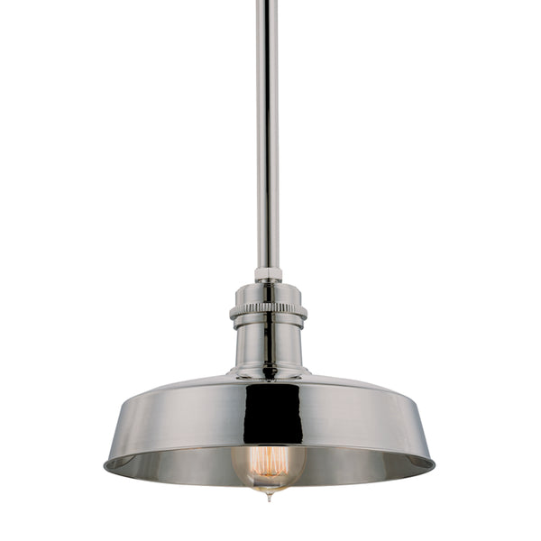 Hudson Valley - 8610-PN - One Light Pendant - Hudson Falls - Polished Nickel from Lighting & Bulbs Unlimited in Charlotte, NC
