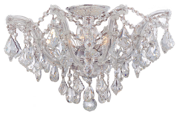 Crystorama - 4437-CH-CL-MWP - Five Light Ceiling Mount - Maria Theresa - Polished Chrome from Lighting & Bulbs Unlimited in Charlotte, NC