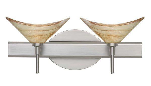 Besa - 2SW-191383-SN - Two Light Wall Sconce - Hoppi - Satin Nickel from Lighting & Bulbs Unlimited in Charlotte, NC