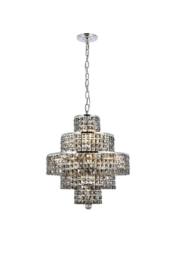 Elegant Lighting - 2039D20C-SS/RC - 13 Light Chandelier - Maxime - Chrome from Lighting & Bulbs Unlimited in Charlotte, NC