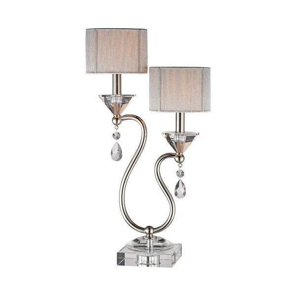 ELK Home - 96758 - Two Light Table Lamp - Krystal - Polished Nickel from Lighting & Bulbs Unlimited in Charlotte, NC