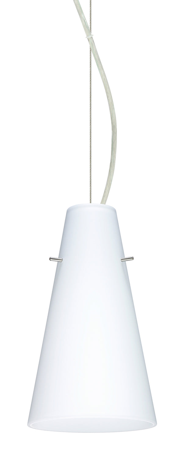 Besa - 1KX-412407-SN - One Light Pendant - Cierro - Satin Nickel from Lighting & Bulbs Unlimited in Charlotte, NC
