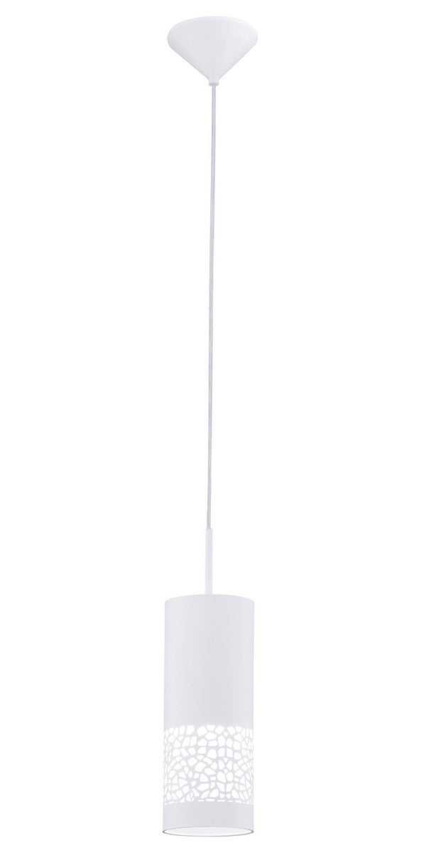 Eglo USA - 91414A - One Light Mini Pendant - Carmelia - White from Lighting & Bulbs Unlimited in Charlotte, NC