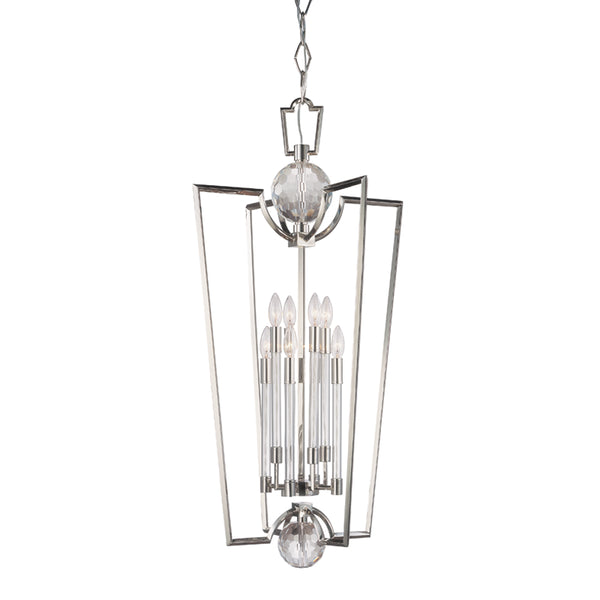 Hudson Valley - 3022-PN - Eight Light Pendant - Waterloo - Polished Nickel from Lighting & Bulbs Unlimited in Charlotte, NC