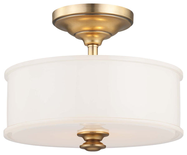 Minka-Lavery - 4172-249 - Two Light Semi Flush Mount - Harbour Point - Liberty Gold from Lighting & Bulbs Unlimited in Charlotte, NC