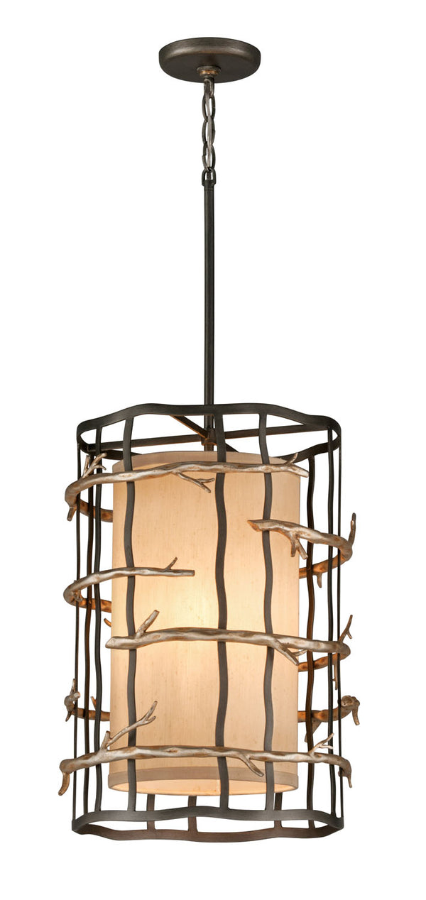 Troy Lighting - F2883 - Three Light Pendant - Adirondack - Graphite And Silver Leaf from Lighting & Bulbs Unlimited in Charlotte, NC