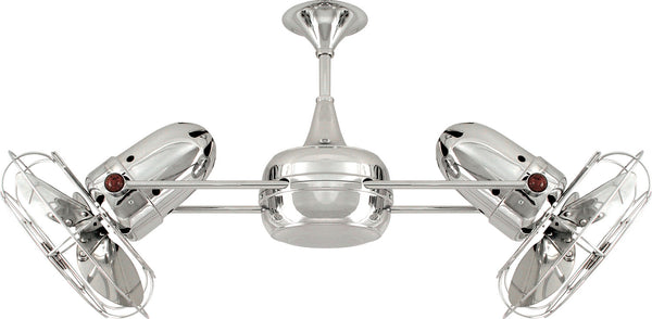 Matthews Fan Company - DD-CR-MTL-DAMP - 36" Ceiling Fan - Duplo-Dinamico - Polished Chrome from Lighting & Bulbs Unlimited in Charlotte, NC