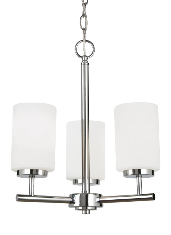 Generation Lighting - 31160-05 - Three Light Chandelier - Oslo - Chrome from Lighting & Bulbs Unlimited in Charlotte, NC