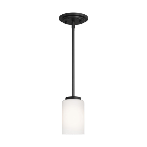 Generation Lighting - 61160-112 - One Light Mini-Pendant - Oslo - Midnight Black from Lighting & Bulbs Unlimited in Charlotte, NC