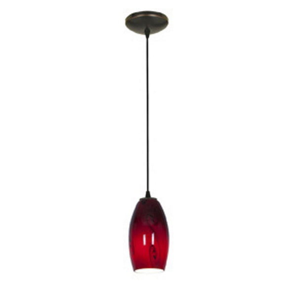 Access - 28011-1C-ORB/RUSKY - One Light Pendant - Merlot - Oil Rubbed Bronze from Lighting & Bulbs Unlimited in Charlotte, NC