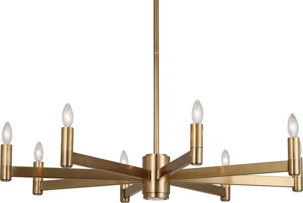 Robert Abbey - 4500 - Nine Light Chandelier - Delany - Antique Brass from Lighting & Bulbs Unlimited in Charlotte, NC