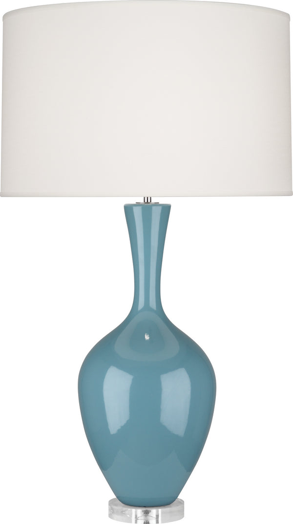 Robert Abbey - OB980 - One Light Table Lamp - Audrey - Steel Blue Glazed from Lighting & Bulbs Unlimited in Charlotte, NC