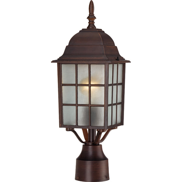 Nuvo Lighting - 60-4908 - One Light Post Lantern - Adams - Rustic Bronze from Lighting & Bulbs Unlimited in Charlotte, NC