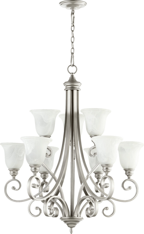 Quorum - 6154-9-64 - Nine Light Chandelier - Bryant - Classic Nickel from Lighting & Bulbs Unlimited in Charlotte, NC