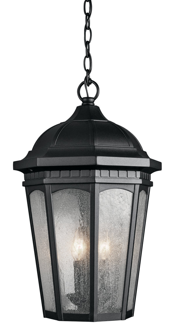 Kichler - 9539BKT - Three Light Outdoor Pendant - Courtyard - Textured Black from Lighting & Bulbs Unlimited in Charlotte, NC