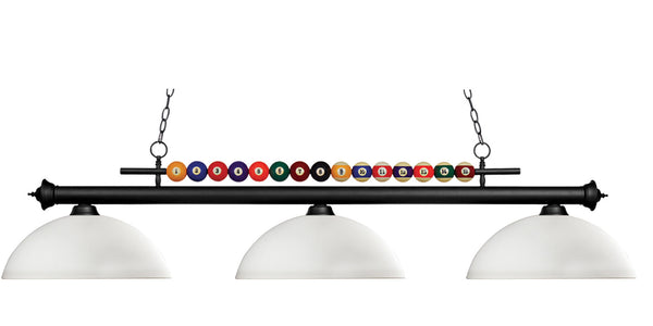 Z-Lite - 170MB-DMO14 - Three Light Billiard Light - Shark - Matte Black from Lighting & Bulbs Unlimited in Charlotte, NC