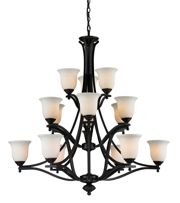 Z-Lite - 703-15-MB - 15 Light Chandelier - Lagoon - Matte Black from Lighting & Bulbs Unlimited in Charlotte, NC