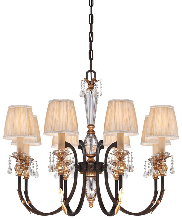 Metropolitan - N6648-258B - Eight Light Chandelier - Bella Cristallo - French Bronze W/ Gold Highlights from Lighting & Bulbs Unlimited in Charlotte, NC