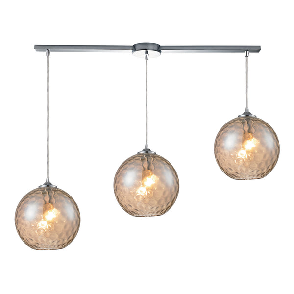 ELK Home - 31380/3L-CMP - Three Light Pendant - Watersphere - Polished Chrome from Lighting & Bulbs Unlimited in Charlotte, NC