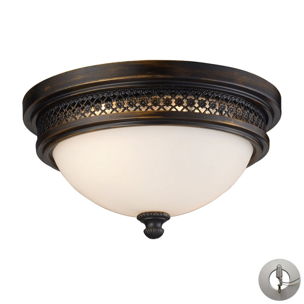 ELK Home - 20100/2-LA - Two Light Flush Mount - Flushmounts - Deep Rust from Lighting & Bulbs Unlimited in Charlotte, NC