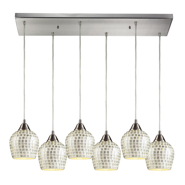ELK Home - 528-6RC-SLV - Six Light Pendant - Fusion - Satin Nickel from Lighting & Bulbs Unlimited in Charlotte, NC