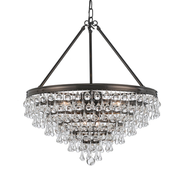 Crystorama - 137-VZ - Eight Light Chandelier - Calypso - Vibrant Bronze from Lighting & Bulbs Unlimited in Charlotte, NC