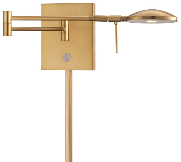 George Kovacs - P4338-248 - LED Swing Arm Wall Lamp - George'S Reading Room - Honey Gold from Lighting & Bulbs Unlimited in Charlotte, NC