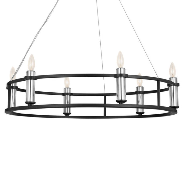 Kichler - 52490BK - Six Light Chandelier - Rosalind - Black from Lighting & Bulbs Unlimited in Charlotte, NC