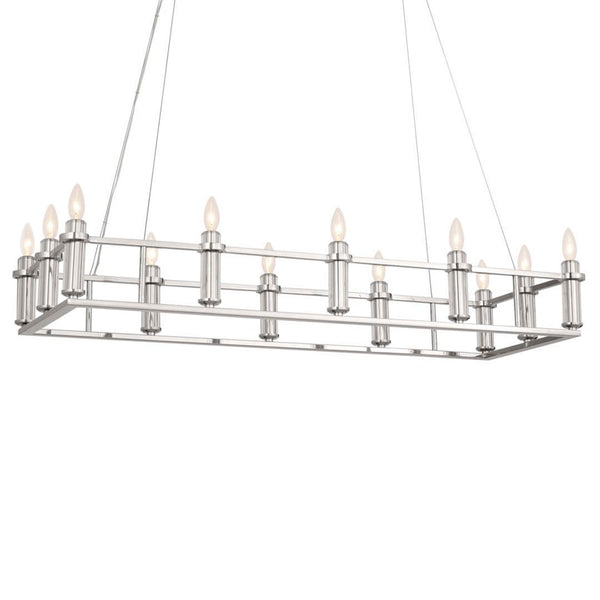 Kichler - 52492PN - 12 Light Linear Chandelier - Rosalind - Polished Nickel from Lighting & Bulbs Unlimited in Charlotte, NC