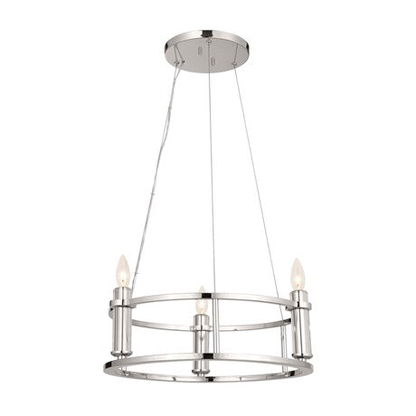 Kichler - 52493PN - Three Light Mini Chandelier - Rosalind - Polished Nickel from Lighting & Bulbs Unlimited in Charlotte, NC