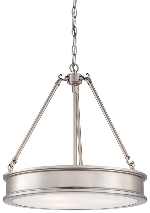 Minka-Lavery - 4173-84 - Three Light Pendant - Harbour Point - Brushed Nickel from Lighting & Bulbs Unlimited in Charlotte, NC