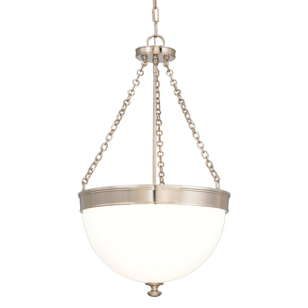 Hudson Valley - 324-PN - Three Light Pendant - Barrington - Polished Nickel from Lighting & Bulbs Unlimited in Charlotte, NC