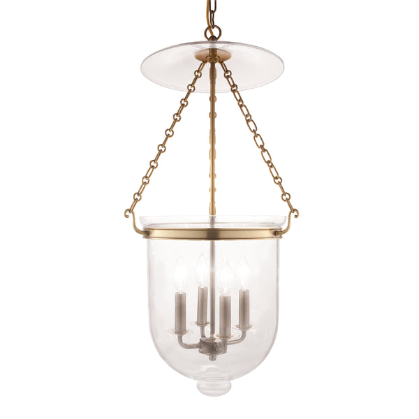 Hudson Valley - 255-AGB-C1 - Four Light Pendant - Hampton - Aged Brass from Lighting & Bulbs Unlimited in Charlotte, NC