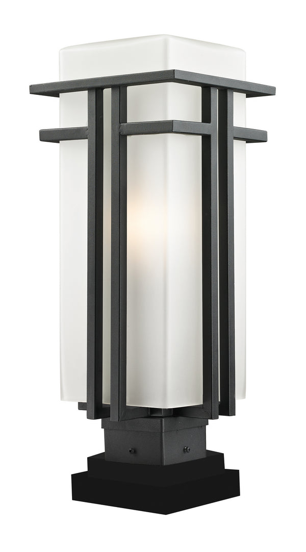 Z-Lite - 549PHB-SQPM-BK - One Light Outdoor Pier Mount - Abbey - Black from Lighting & Bulbs Unlimited in Charlotte, NC