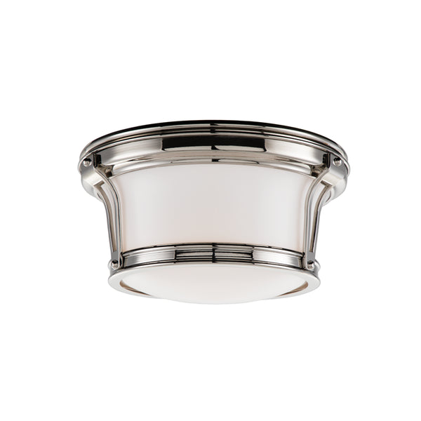 Hudson Valley - 6510-PN - Two Light Flush Mount - Newport - Polished Nickel from Lighting & Bulbs Unlimited in Charlotte, NC